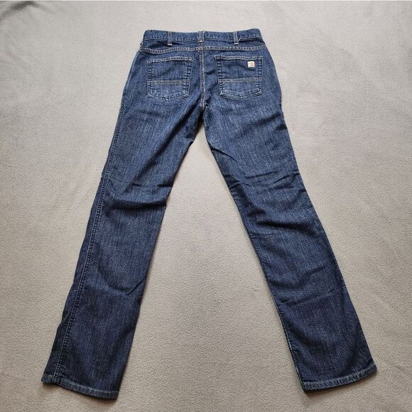 CARHARTT Flame Resistant Jeans FR Women's Dark Rugged Jeans Size 8 Tall - Picture 2 of 14